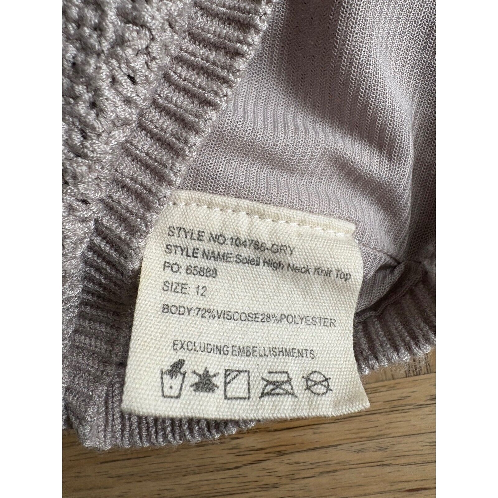 Perfect Stranger Soleil Knit Crop Top Gray Crochet Tank Top Sweater Us 8; Au 12 — image 8 of 8